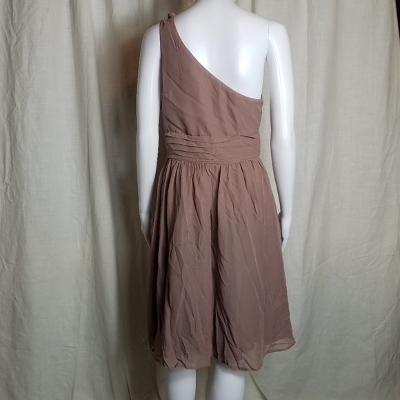 Tevolio one shoulder chiffon formal midi dress - Picture 3 of 7